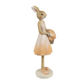 Figurina Iepuras Paste polirasina bej maro 9x6x21 cm