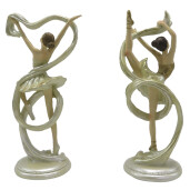 Set 2 figurine polirasina bej Balerine 9x6x18 cm