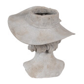 Ghiveci flori polirasina gri 27x23x26 cm