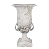 Ghiveci flori polirasina alb vintage  Ø 30x46 cm