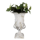 Ghiveci flori polirasina alb vintage  Ø 30x46 cm