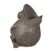 Ghiveci flori polirasina gri Broscuta 19x18x23 cm