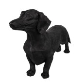 Figurina Catelus polirasina neagra 37x11x23 cm