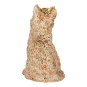 Figurina Pisicuta polirasina bej aurie 16x14x25 cm