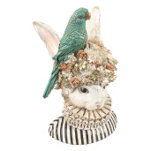 Figurina Iepuras Paste polirasina multicolora 23x21x35 cm