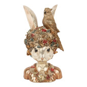 Figurina Iepuras Paste polirasina multicolora 22x22x34 cm