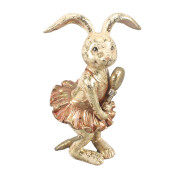 Figurina Iepuras Paste polirasina multicolora 8x6x14 cm