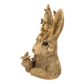 Figurina Iepuras Paste polirasina aurie 21x20x34 cm