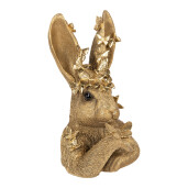 Figurina Iepuras Paste polirasina aurie 21x20x34 cm