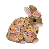 Figurina Iepuras polirasina multicolora 19x12x18 cm