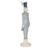 Figurina Iepuras Paste polirasina multicolora 9x9x35 cm
