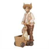Figurina Iepurasi Paste polirasina bej maro 12x7x23 cm