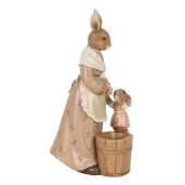 Figurina Iepurasi Paste polirasina bej maro 13x10x24 cm