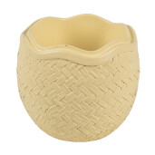 Decoratiune Paste polirasina alba galbena 11x10x20 cm