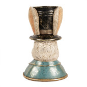 Figurina Iepuras Paste polirasina multicolora 19x15x29 cm