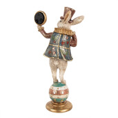 Figurina Iepuras Paste polirasina multicolora 17x11x35 cm