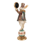 Figurina Iepuras Paste polirasina multicolora 17x11x35 cm