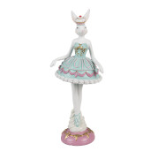Figurina Iepuras Paste polirasina multicolora 9x8x23 cm