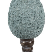 Ou decorativ Paste polirasina maro albastru 16x34 cm