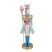Figurina Iepuras Paste polirasina multicolora 10x9x31 cm