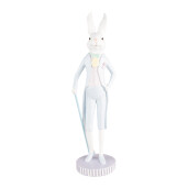 Figurina Iepuras Paste polirasina multicolor 10x40 cm