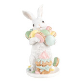 Figurina Iepuras Paste polirasina multicolora 13x15x25 cm