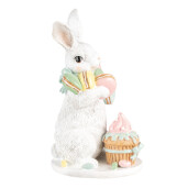 Figurina Iepuras Paste polirasina multicolora 13x15x25 cm