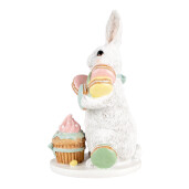 Figurina Iepuras Paste polirasina multicolora 13x15x25 cm