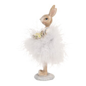 Figurina Iepuras Paste polirasina multicolora pene 6x6x17 cm
