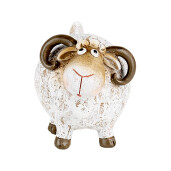 Figurina Oita polirasina alba maro 9x7x8 cm