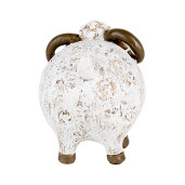Figurina Oita polirasina alba maro 9x7x8 cm
