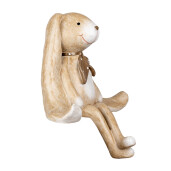 Figurina Iepuras Paste polirasina maro alb 20x13x24 cm