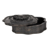 Caseta bijuterii polirasina neagra 12x11x4 cm