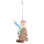 Ornament brad Craciun Elf polirasina multicolora 8x4x11 cm