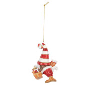 Set 4 ornamente brad Craciun Gnom polirasina multicolora 8x4x10 cm