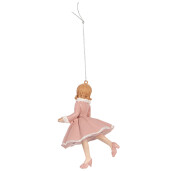 Set 2 ornamente brad Craciun Fetita polirasina 7x7x11 cm