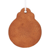 Set 2 ornamente brad Craciun maro alb 8x2x10 cm