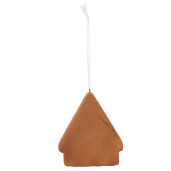 Set 2 ornamente brad Craciun Casuta Turta Dulce maro alba  9x1x10 cm