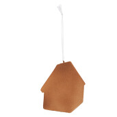 Set 2 ornamente brad Casuta Turta Dulce alba maro 9x1x10 cm