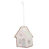 Set 2 ornamente brad Casuta Turta Dulce multicolora  9x1x10 cm