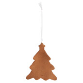 Set 2 ornamente Bradut polirasina alba maro 9x1x10 cm
