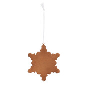 Set 2 ornamente polirasina alba maro Fulg Zapada Craciun 9x1x10 cm