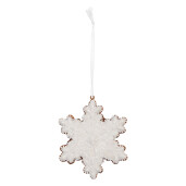 Set 2 ornamente Fulgi Zapada Craciun polirasina 9x1x10 cm
