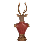 Figurina Ren Craciun polirasina multicolora 16x10x37 cm