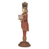 Figurina Spargatorul de Nuci cu 2 sfesnice polirasina multicolora 21x9x30 cm