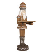 Figurina Spargatorul de Nuci polirasina alba maro 18x15x40 cm