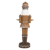 Figurina Spargatorul de Nuci polirasina alba maro 18x15x40 cm