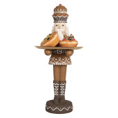 Figurina Spargatorul de Nuci polirasina alba maro 18x15x40 cm