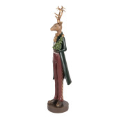 Figurina Craciun Ren polirasina multicolora 9x9x37 cm