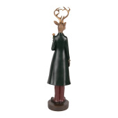 Figurina Craciun Ren polirasina multicolora 9x9x37 cm